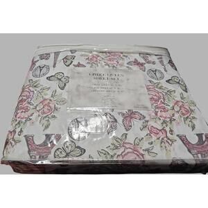 West Side Queen 4‑Piece Sheet Set – Paris Eiffel Tower Butterflies Floral – New